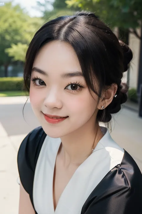 1 Girl, Face:  Live action , Realistic, realistically, Full body photo of a young woman
" A young woman with a delicate and symmetrical face, fair and smooth skin. Her forehead is medium-sized, with a smooth and natural curve,The face has a round oval Egg-...