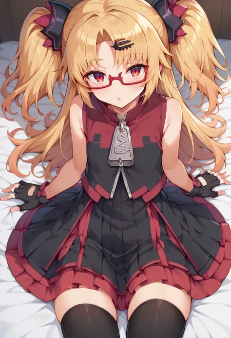 bed invitation, akunibase, long hair, two-side up, hairclip, hair ornament, parted bangs,
red-framed eyewear, under-rim eyewear,
akunibase, long hair, two-side up, hairclip, hair ornament, parted bangs, ak1dress, black dress, sleeveless, pleated dress, bla...