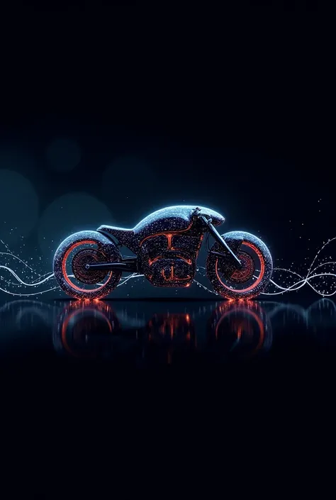 Binary code motorcycle illustration 