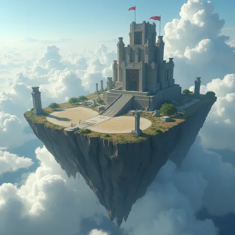  A colossal floating island rises above a sea of clouds , its surface marked by vast training camps and ancient stone structures .  Here there are no cities or crops ,  just a territory dedicated to the art of war .

 In the center of the island ,  an impo...