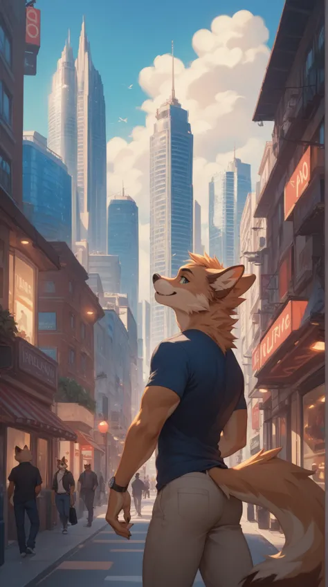 Source_furry, (((1boy))), furry, anthro, cityscape 