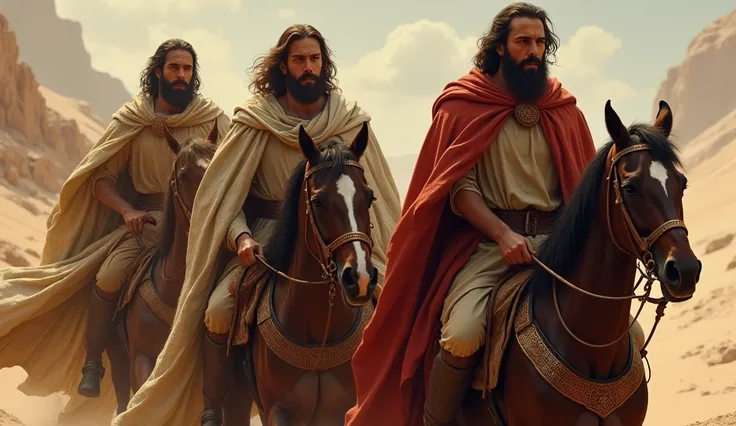 4 men from the Bible on horses