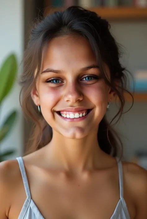 Girl smiling at the camera 