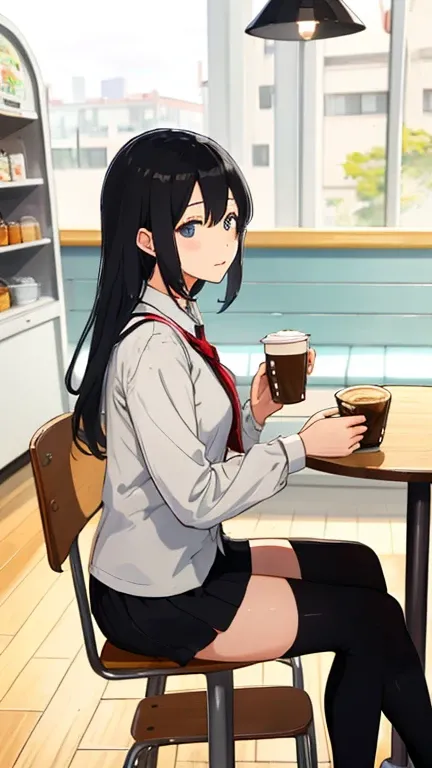   black hair, Cafe in the student area