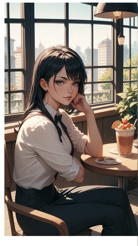   black hair, Cafe in the student area