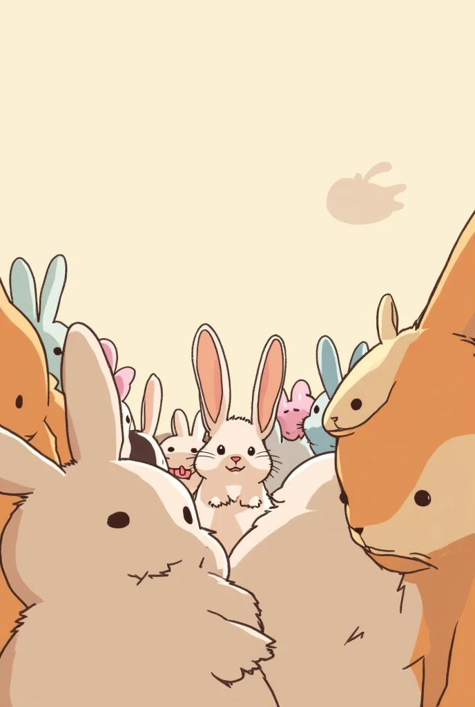 A group of animated rabbits playing a high-resolution close-up 