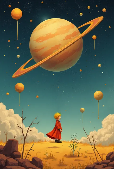 The planet of the little prince with geometric figures, with conceptual elements,  Visible elements , ELEMENTS OF RELATIONSHIP , Practical elements , significant and that it is ONLY WITH geometric FIGURES that have patterns 