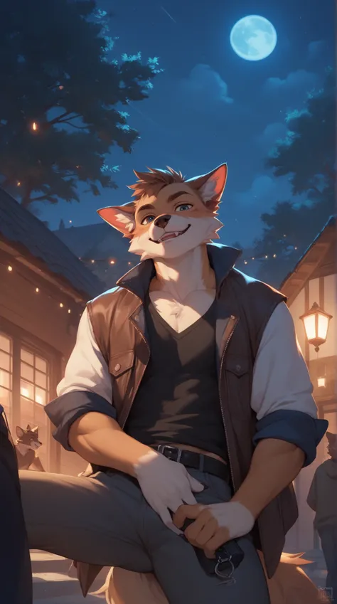 Source_furry, (((1boy))), furry, anthro, night 