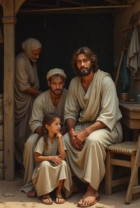 Isn't this Jesus the carpenter?,  Mary's son ,  brother of James and Joseph and Jude and Simon?  And his sisters, don't they live with us here ?.