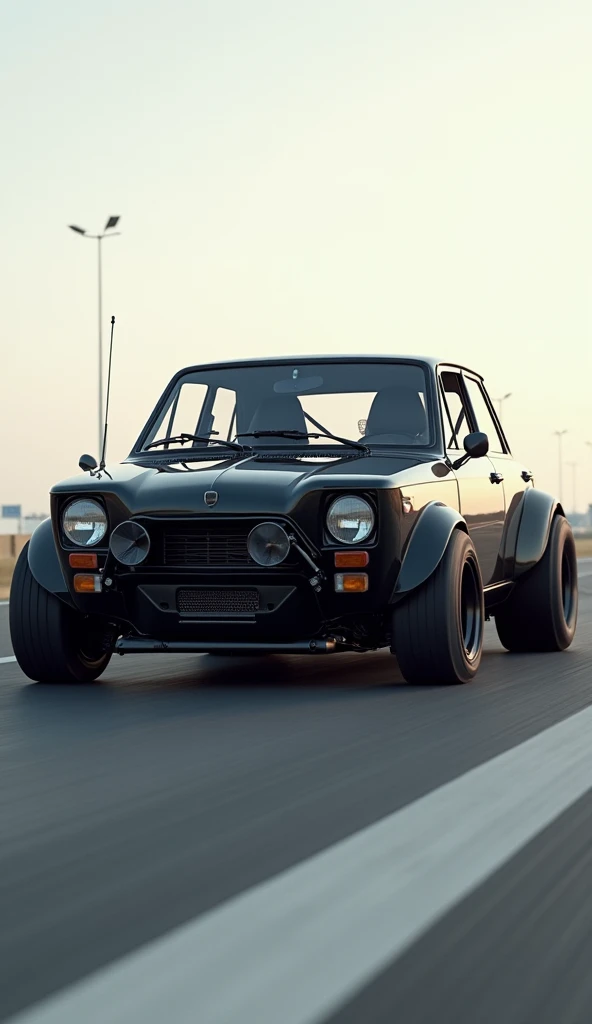 Black Fiat 126p make world speed record 