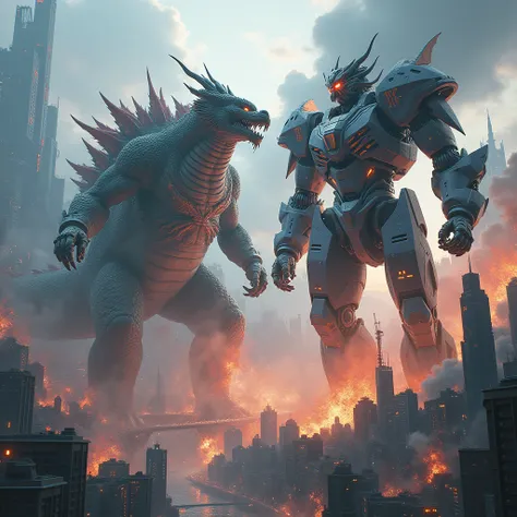 Chinese kaiju fight giant robot