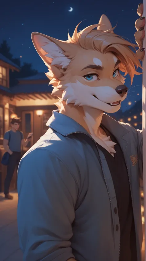 Source_furry, (((1boy))), furry, anthro, night 