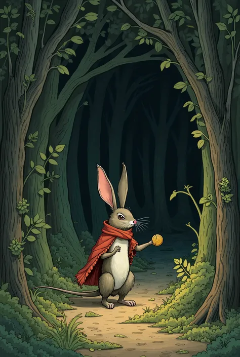 Once there was a magpie who realised that one of his most prized coins was missing. So he called the best detectives in the forest: the hare and the mouse.

The mouse was a bit cleverer and more shrewd than the hare; so, following the clues and using his r...