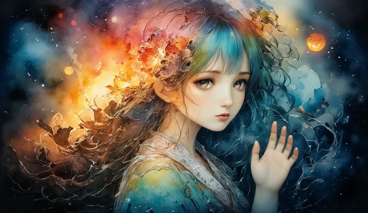 ethereal fantasy artwork of a maiden in flowing white silk dress resting against an ancient scaled dragon with obsidian scales and amber eyes in an enchanted misty forest glade, dappled golden sunbeams pierce through emerald canopy, magical particles float...