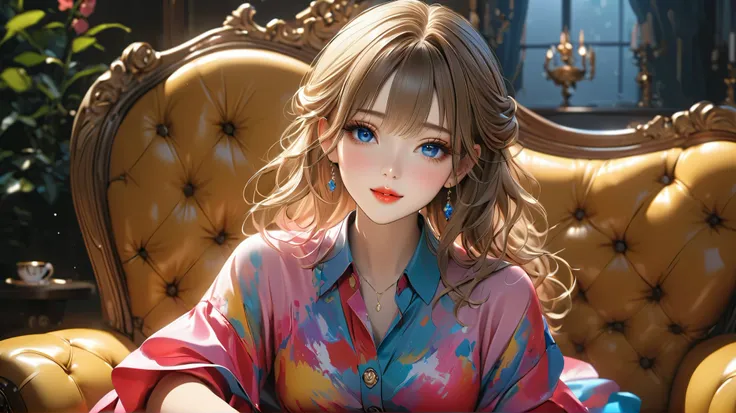 (hig彼st quality、8k、32K、 Masterpiece)、( by Nomi)、( by Nomi:1.2)、( Hi-Res)、 very detailed瞳、 very beautiful face and eyes 、 in the seat、Delicate body、(hig彼st quality、  Attention to Details  、 rich skin details )、(hig彼st quality、8k、Oil paints:1.2)、 very detail...