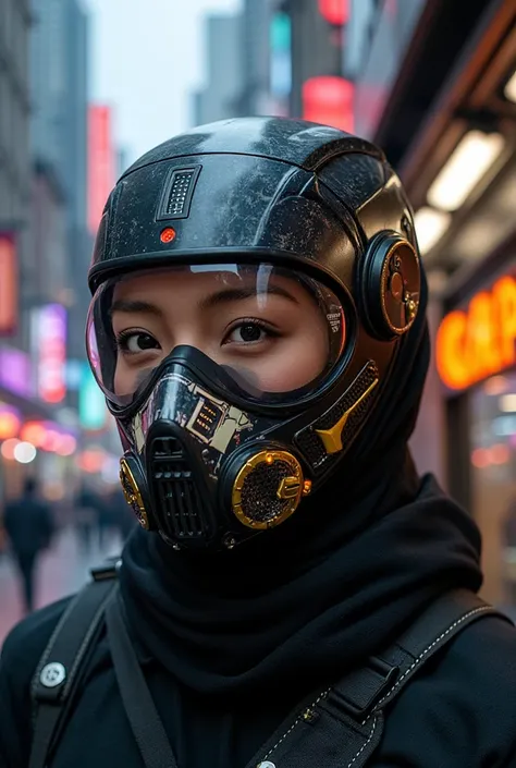 Sci-Fi hitech toxic hazard face mask