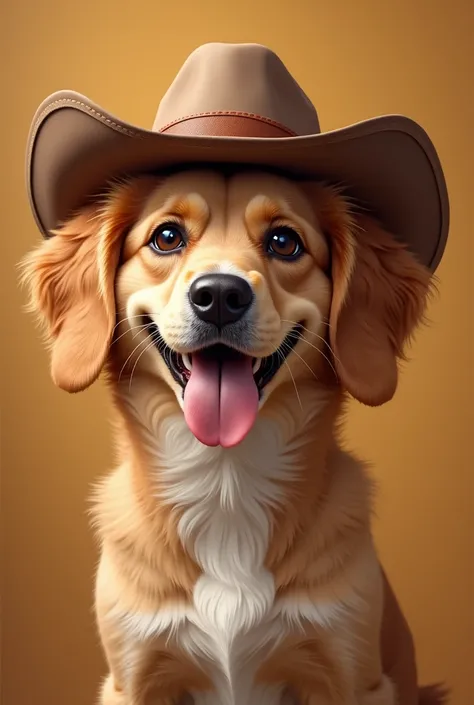 My dog in the cowboy hat