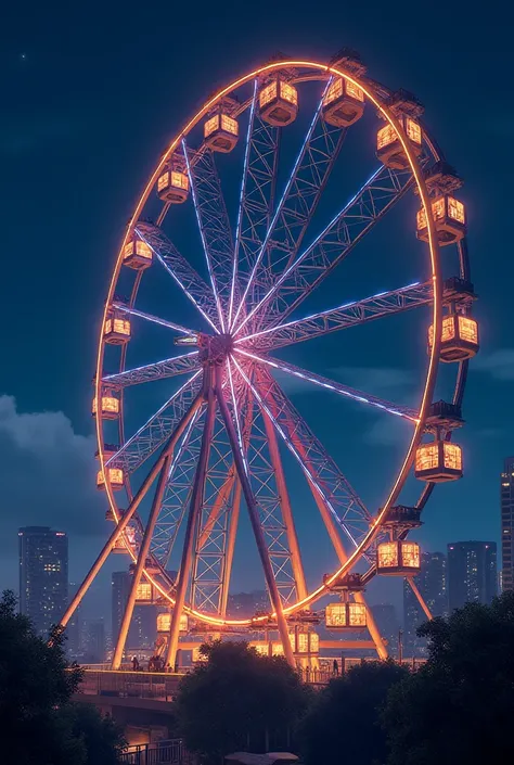 ferris wheel at night