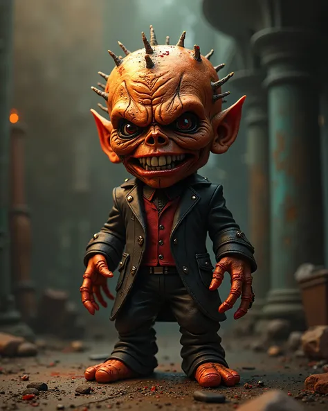 Bobblehead Death character as a superb incendiary in a powerful compromise, full body, atmospheric, Expressionism, primal savage, enamel, lustrous, crime boss, dynamic symmetry 