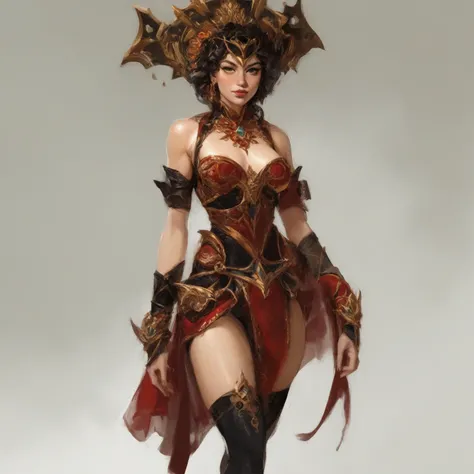 Seductive Corseted wayfarers clothes, Fantasy Equipment Concept Art