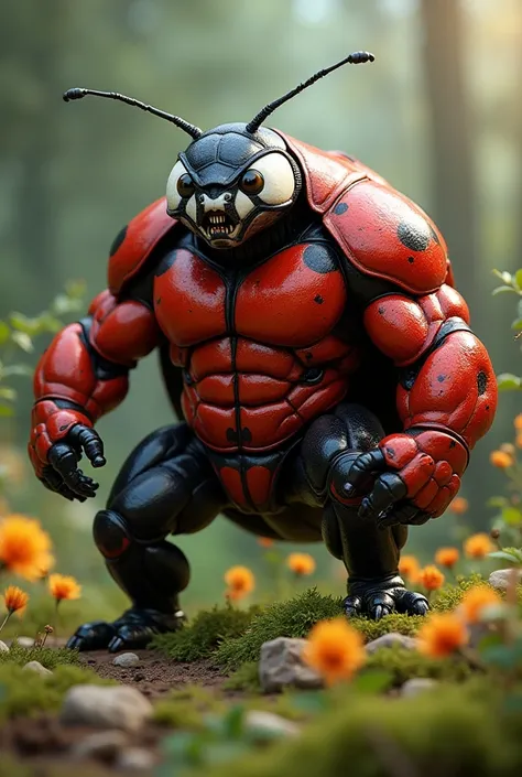 A very strong and muscular ladybug