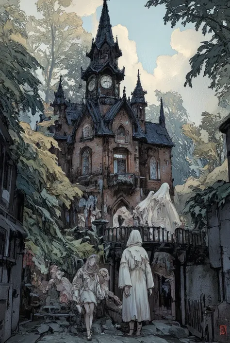 Score_9,Score_8_up,Score_7_up,highest quality, highest quality, haunted mansion, fushihui, complex art, ultra detailed