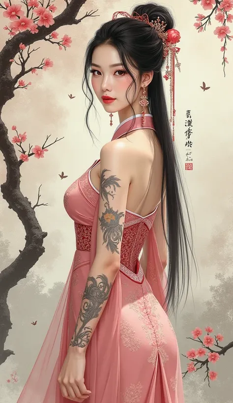  A beautiful woman from ancient Chinese Qin，Dirty Prostitutes ，Sexy and charming， beautiful ，Full of charm，Plump and seductive，full，Full E milk ， tall， long legs， with heavy makeup， sexy pantyhose，Sao， fairy robe silk ，Fairy yarn silk ， Sexy Uniforms，Queen...