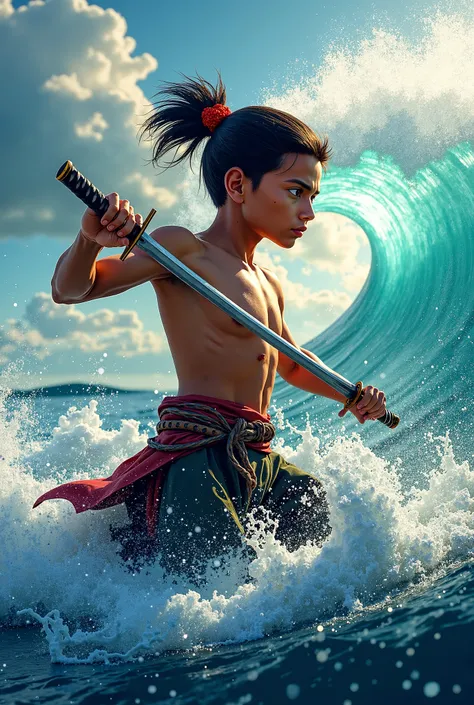 Title: Chamorai :  The Warrior of the Waves

On a paradise island lost in the Pacific Ocean ,  where ancient samurai traditions merged with Chamorro culture ,  lived Riku ,  a young warrior known as Chamorai  .  Created by his wise grandfather Tåta Kano , ...