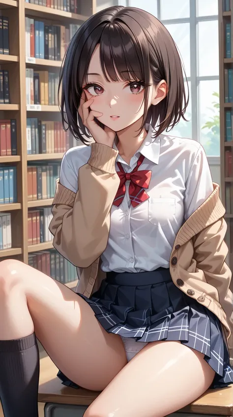 score_9, score_8, score_7, fancy fixes, accurately in viewer, masterpiece, top quality, source anime, 
alone concentrated, girl, fit girl, a girl, black hair, straight short hair, (((dark brown eyes))), (((thin eyes))), (((aligned bangs))), (small breasts)...