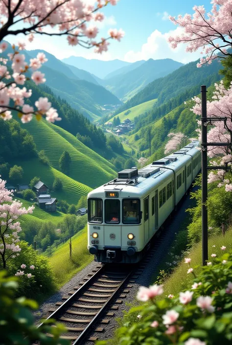 Railways in the Japanese countryside,((Kakueki-teisha train))