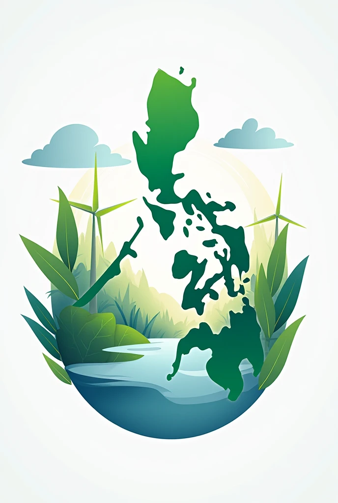 Can you create a logo about net zero Philippines or no carbon emissions in environment using innovative inventions