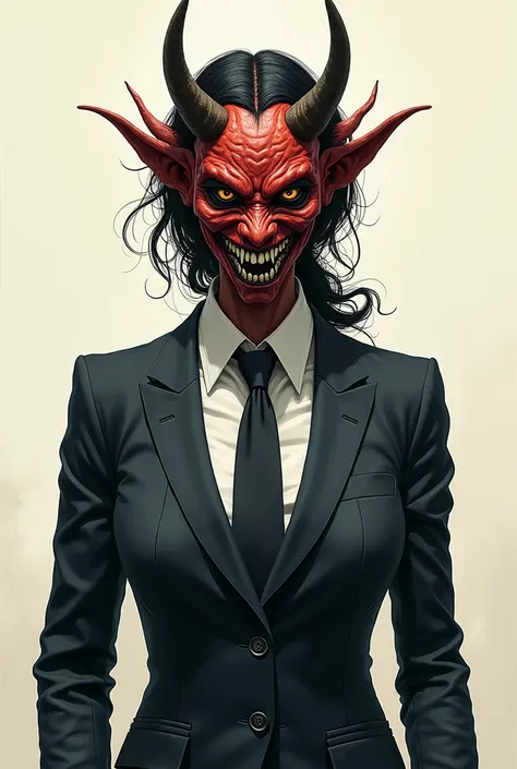 There is 1 Hannya in a suit