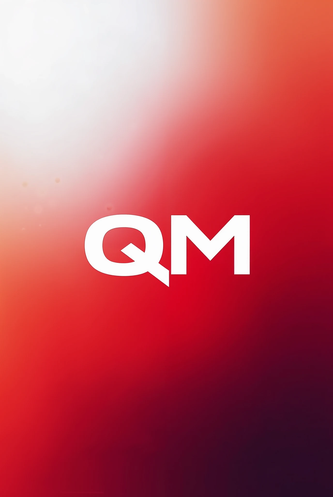 I want a logo for an Instagram page that specializes in cars. I want two Qm letters in the middle of the image and the color gradient on the top is white and the bottom is red 