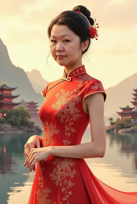 Make her wear a cheongsam