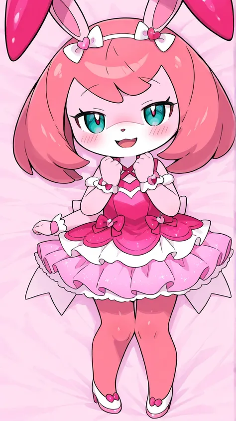 Female furry ager cute adorable beautiful kawaii nice sassy fancy fabulous Georges sara the Bunny with new cute adorable beautiful kawaii nice sassy fancy fabulous Georges dress pokemon style