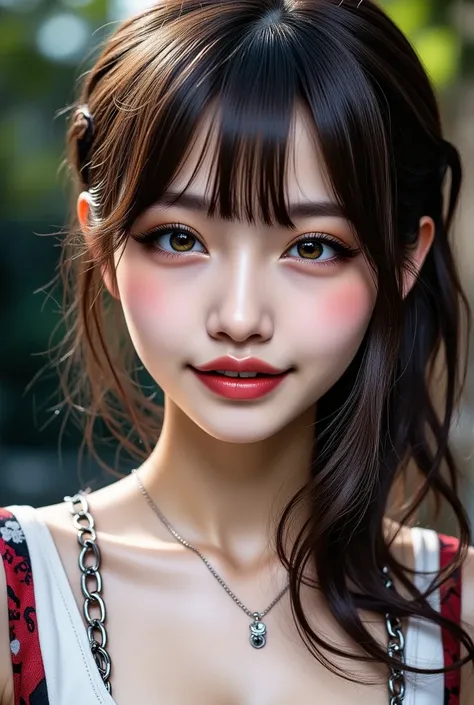 Realistic ((Photorealistic realism)),((high resolution)),((ultra insanel quality, professional extremely detailed digital art)), ((focus on extremely Realistic Proportion Body:1.3)), ((portrait)),((a cute and very beautiful, 1 Japanese, 30yo, famous Kpop i...