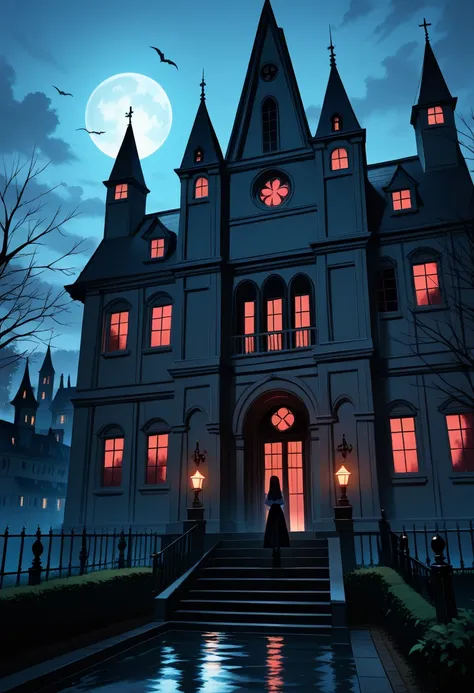 masterpiece, best quality, amazing quality, very aesthetic, absurdres, newest, scenery,highly detailed,high-resolution, Haunted Mansion / haunted manor / Haunted House