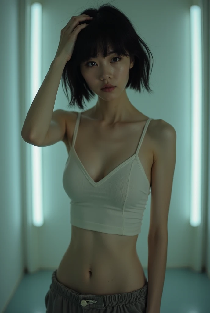   slender with black hair  , surreal, Double Exposure ,  beautiful super slim skinny young video , Soft Focus ,  very beautiful fine skin ,  short hair,  LARGE BREAST SIZE , Super beautiful round breasts, very beautiful round ass , Super slim arms,  super ...