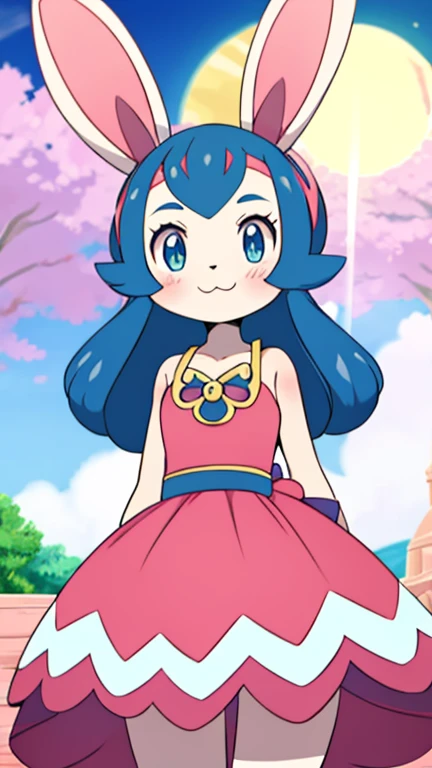 Female furry ager cute adorable beautiful kawaii nice sassy fancy fabulous Georges sara the Bunny with new cute adorable beautiful kawaii nice sassy fancy fabulous Georges dress alola Pokemon sun and moon style 