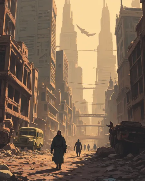 Middle east. Post apocalypse city. 