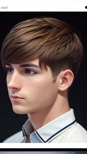  Realistic photo with color A male Jodie male short hair focusing on the face 