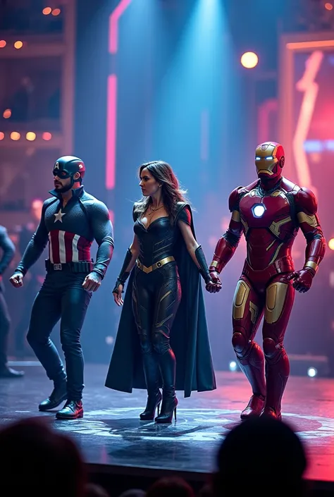 Sanremo 2025 artists dressed as Avengers 