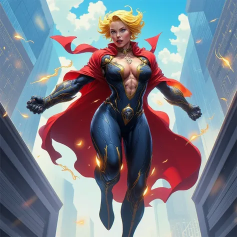 - Main Character, Beautiful "Middle Eastern" Woman, Short Yellowish Black Hair. Skull tattoo on the chest.

- Wearing a costume ("Full Sexy Armor"), a costume that embodies the form of "adam warlock: Marvel", (Open Chest and Thigh Armor).
Wearing a long re...