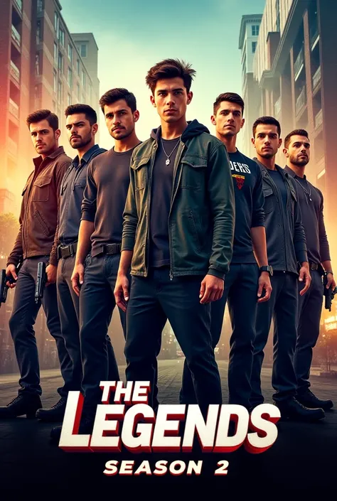 I want you to generate a image ** THE LEGENDS Season 2** that is our boys group name on WhatsApp and add some police boys pictures and includes only boys and write The Legend Season 2 

