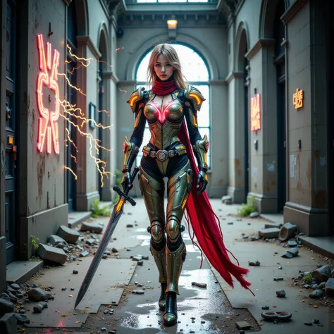 - Main Character, Beautiful Woman "Moldova", 

- Wearing a costume ("Full Sexy Armor"), a costume that embodies the form of "kamen rider X", (Armor Chest and Thighs open). 
Futuristic Costume Design, looks high-tech details. 
There is a picture of the "RID...