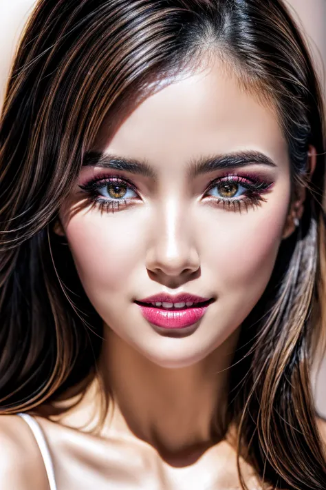 Realistic (photorealistic Realism), (high resolution), ((intricately detailed digital art)). (ultra realistic texture details: velvety skin, hair.), (ultra quality), professional photography, (glamour shot of Japanese woman:1.3), (intricately detailed real...