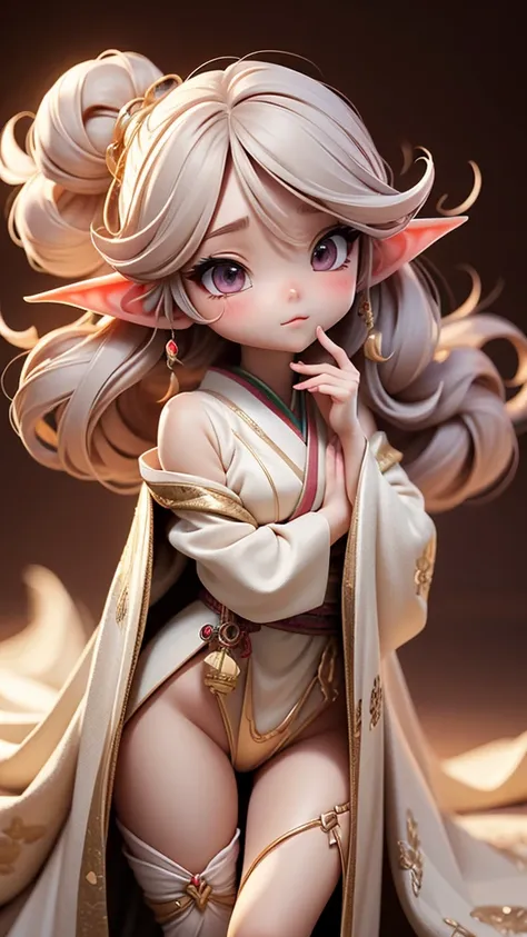 Japanese girl comics are the main characters. AI created the original, superlative, lovely, healthy, concave, curved, beautiful, elf girls. AI created the original, delicate and bold skin and exposed area of the magical robe