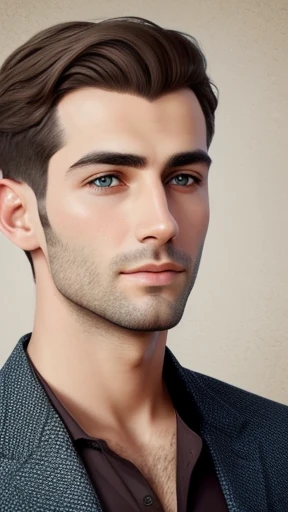  Realistic photo with color A man Sabbatai Zevi short hair focused on the face 