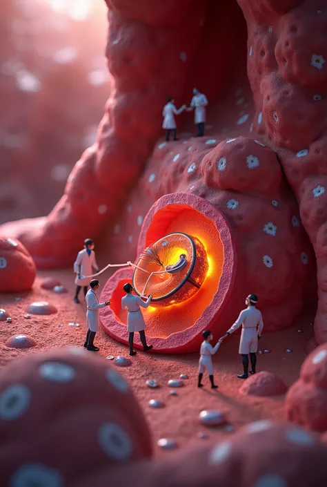 Inside the human body, tiny scientists are melting fat cells with advanced technology. Smooth movement, realistic animations, high-quality details.”