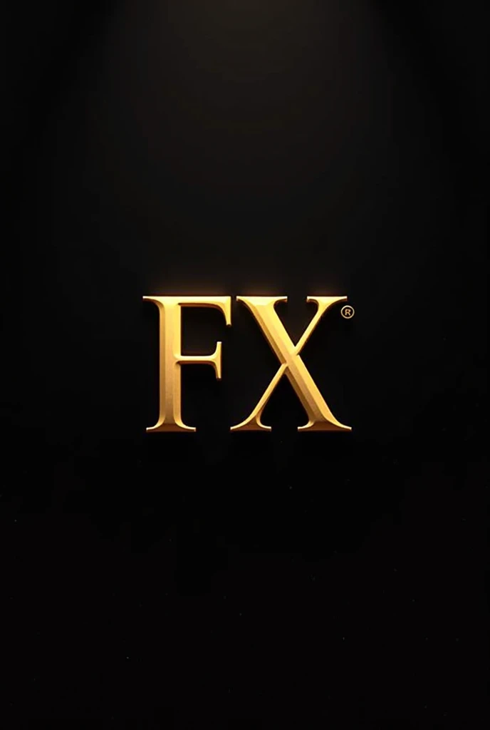 Signature of fx in gold with black background